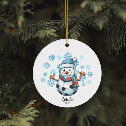 Personalized Soccer Christmas Ornament