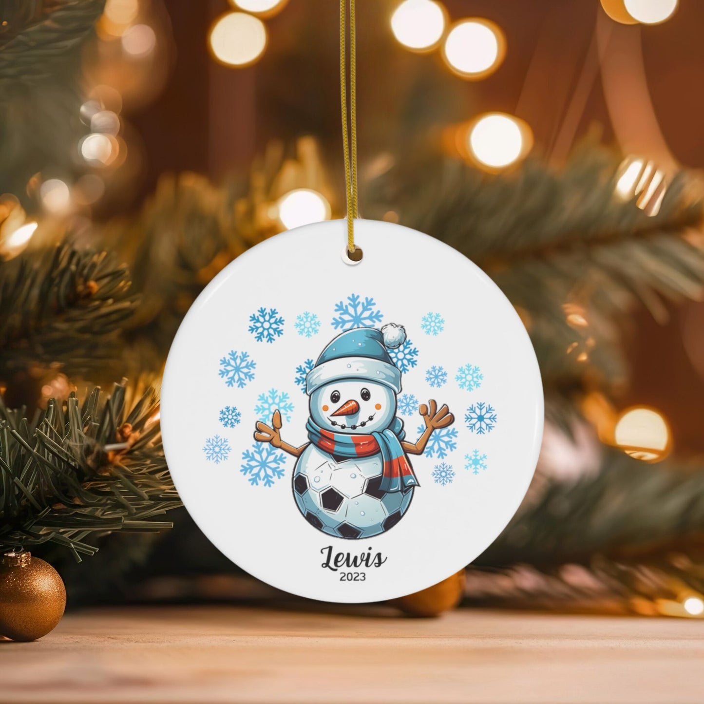 Personalized Soccer Christmas Ornament