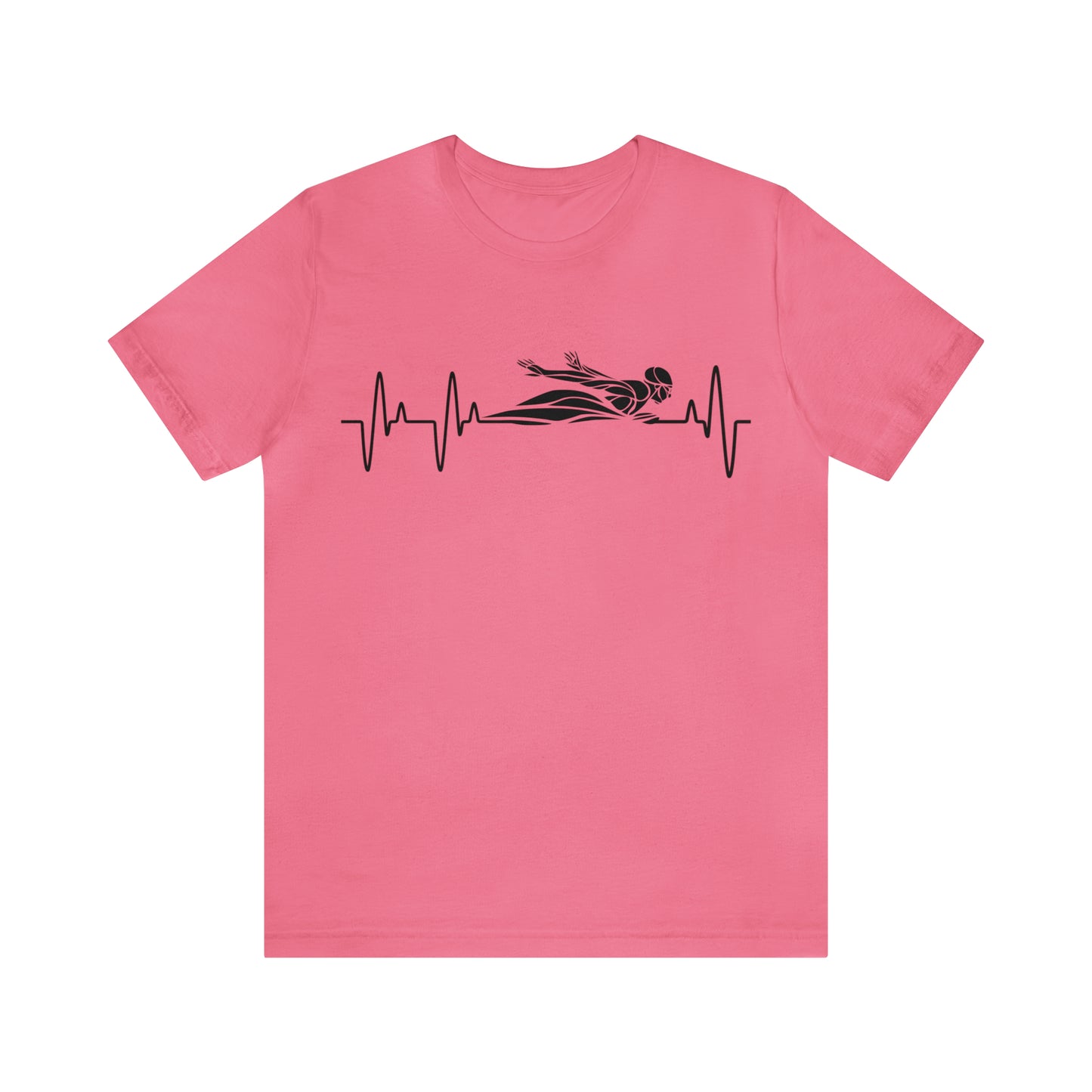 Swimming Heartbeat Shirt Swimmer T Shirt Gift for Swimming Coach Unisex Swimmer Tee Beach Vacation Shirt Swim Sport Shirt Gift For Swim Team