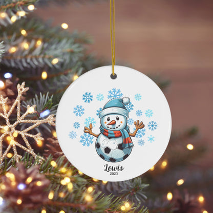 Personalized Soccer Christmas Ornament