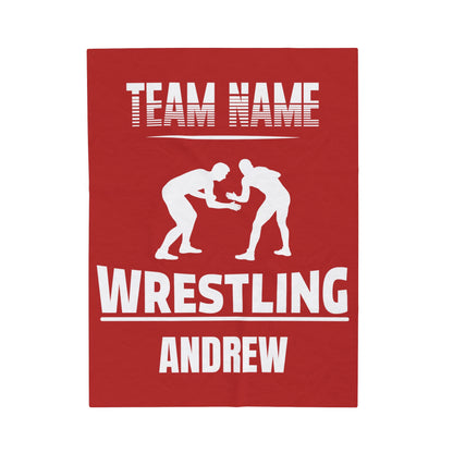 Personalized Wrestling Blanket Gift For Wrestler Custom Wrestling Team Gift