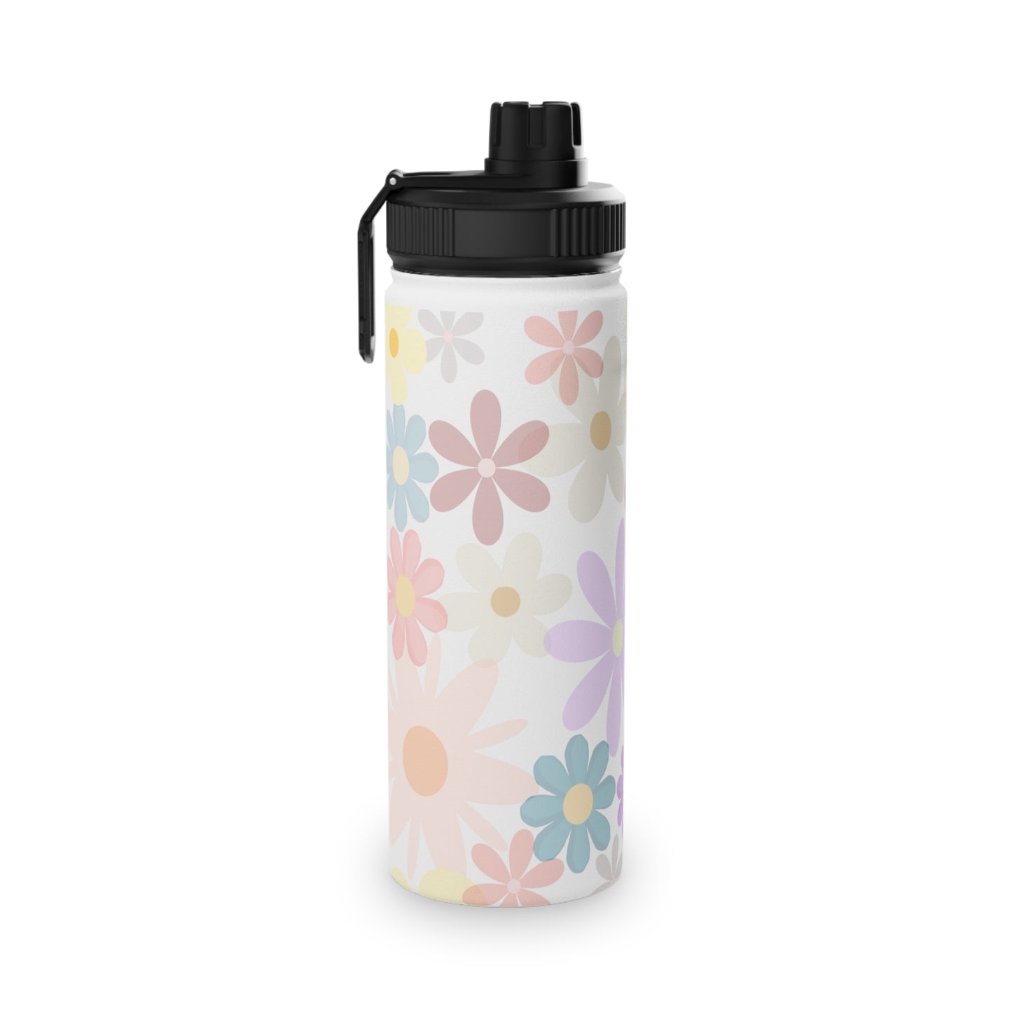 Stainless Steel Water Bottle Floral Water Bottle Gift for Her Pastel Summer Sports Bottle Travel Bottle Flowery Mom Gift Vacation Cup