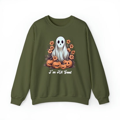 Retro Floral Ghost Sweatshirt, Retro Halloween Ghost Sweatshirt Groovy Ghost Shirt Floral Halloween Shirt Cute Ghost Spooky Season Shirt