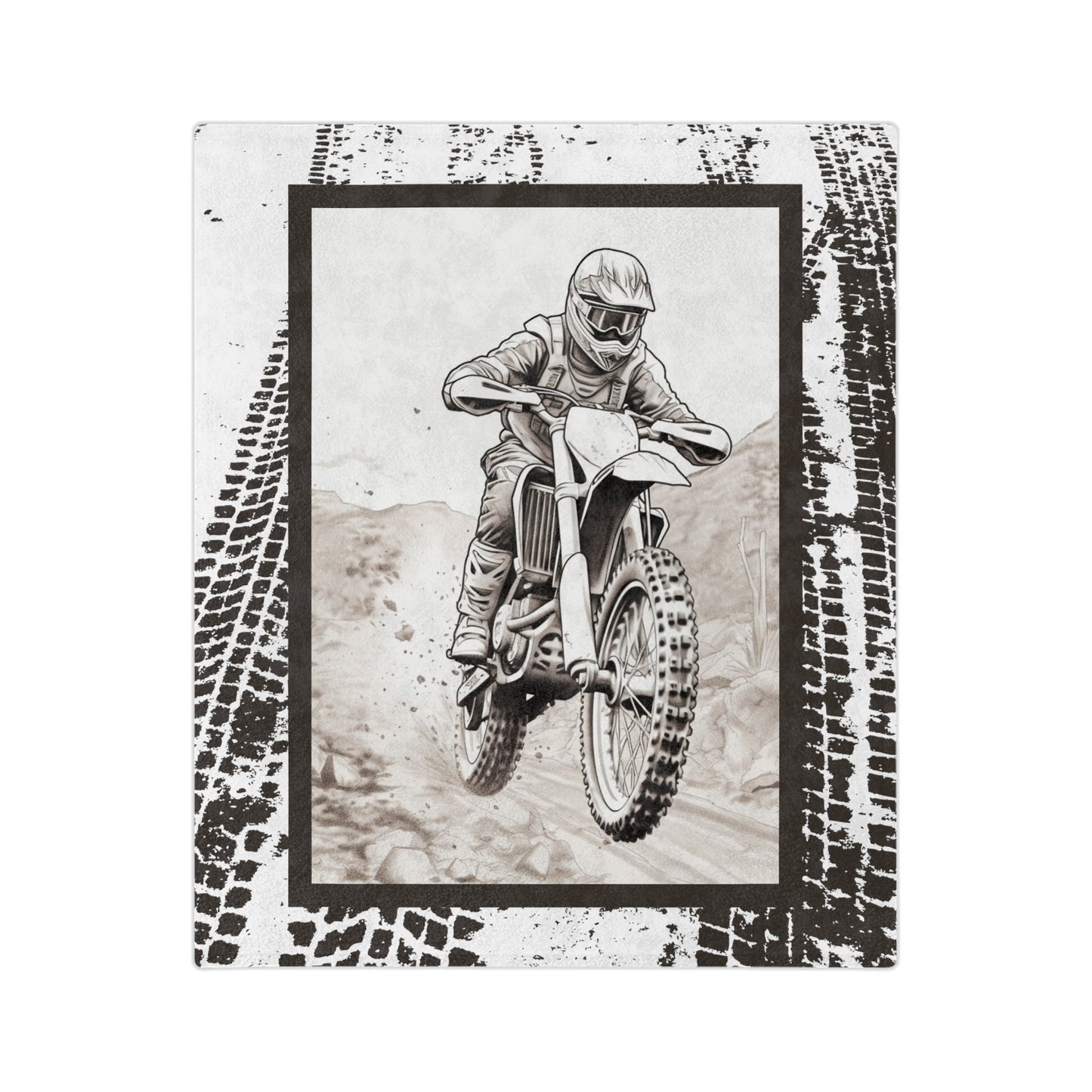 Personalized Dirtbike Blanket Custom Dirt Bike Gift