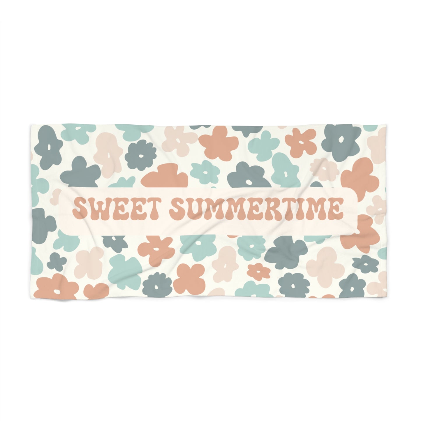 Flower Beach Towel Floral Gift for Her Pastel Summer Towel Beach Lover Gift Pool Towel Summer Vacation Towel Large Beach Towel