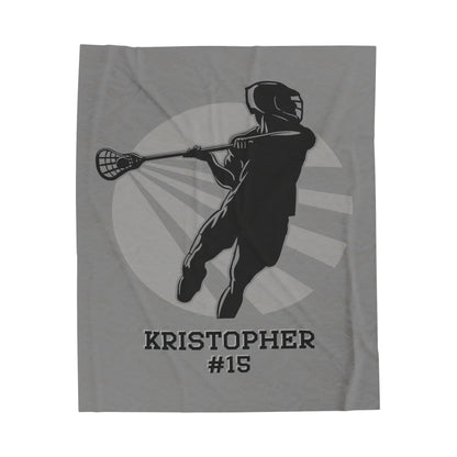 Custom Lacrosse Blanket Personalized Lacrosse Gift