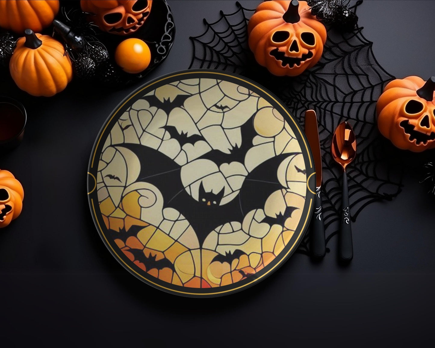 Halloween Bat Plate Halloween Bats Decor