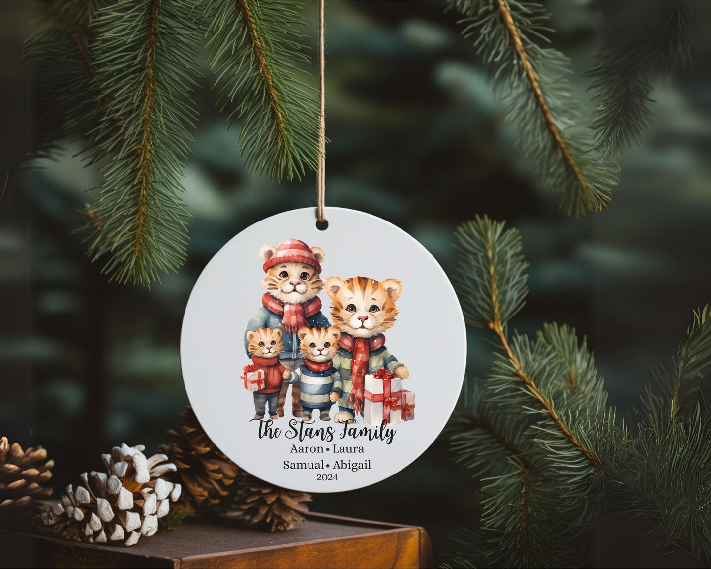 Personalized Family Of Four Christmas Ornament Gift For Family