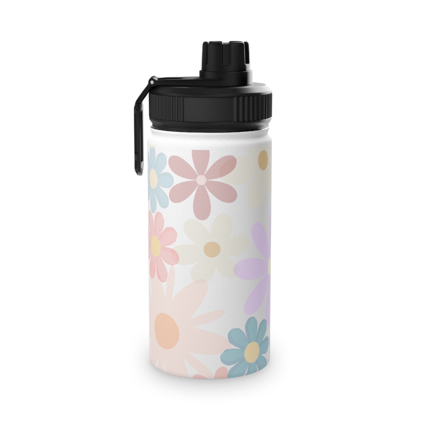 Stainless Steel Water Bottle Floral Water Bottle Gift for Her Pastel Summer Sports Bottle Travel Bottle Flowery Mom Gift Vacation Cup