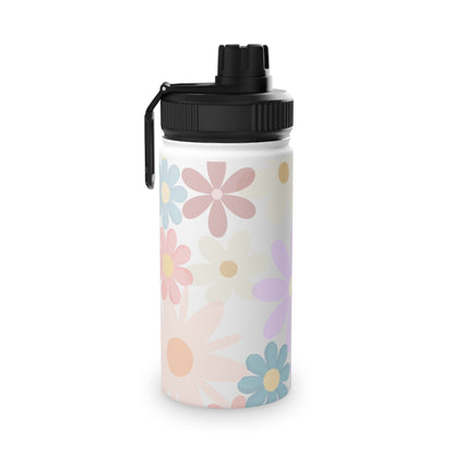 Stainless Steel Water Bottle Floral Water Bottle Gift for Her Pastel Summer Sports Bottle Travel Bottle Flowery Mom Gift Vacation Cup