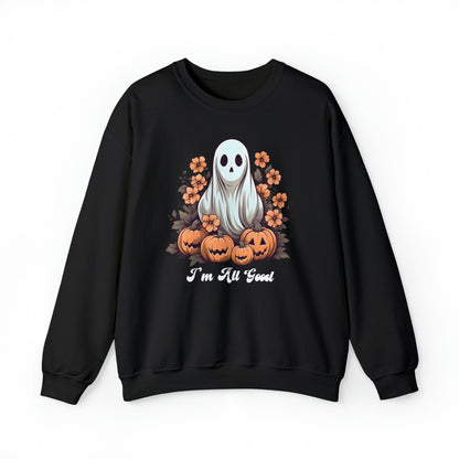 Retro Floral Ghost Sweatshirt, Retro Halloween Ghost Sweatshirt Groovy Ghost Shirt Floral Halloween Shirt Cute Ghost Spooky Season Shirt