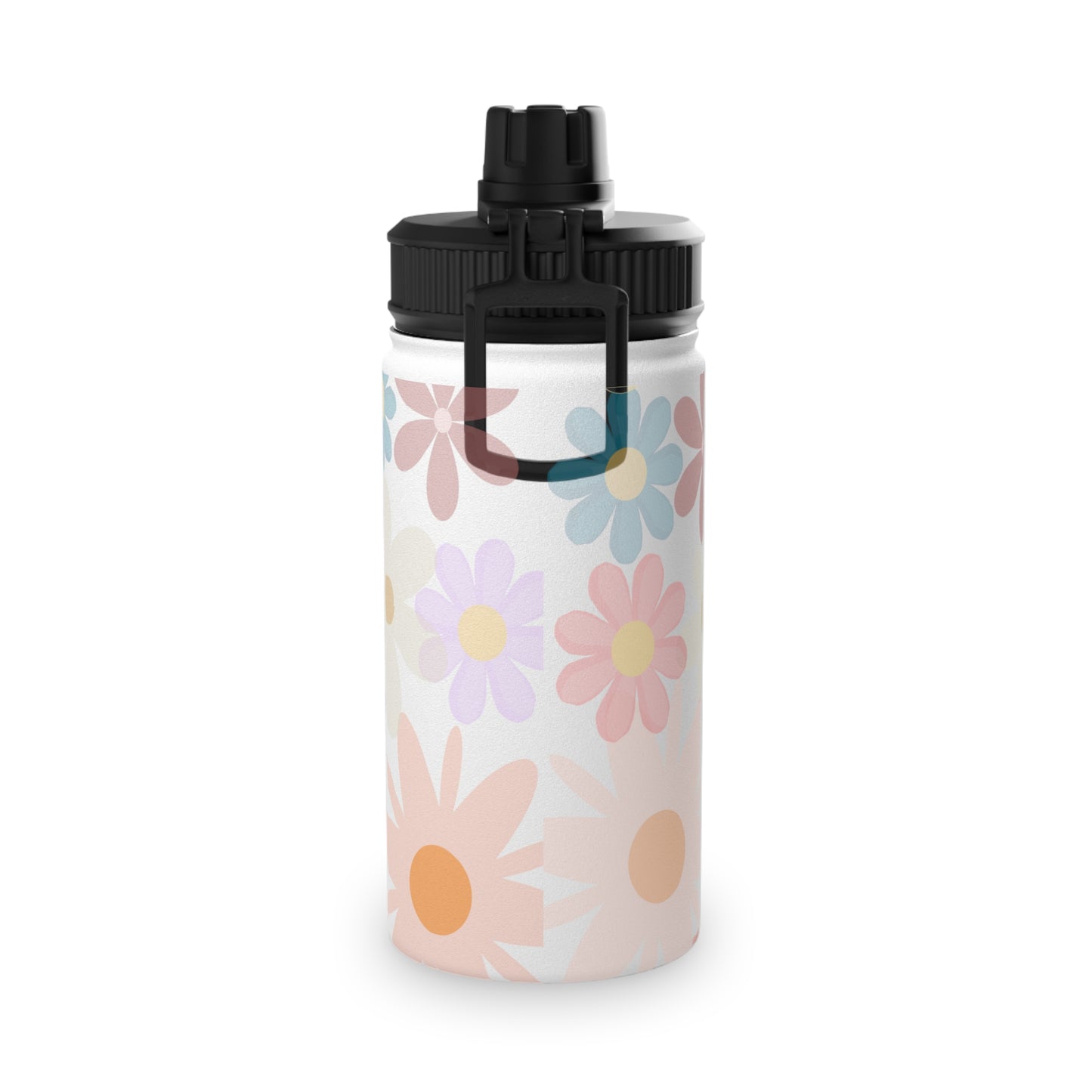 Stainless Steel Water Bottle Floral Water Bottle Gift for Her Pastel Summer Sports Bottle Travel Bottle Flowery Mom Gift Vacation Cup