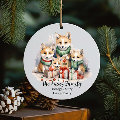 Personalized Family Of Four Christmas Ornament Holiday Gift For Family