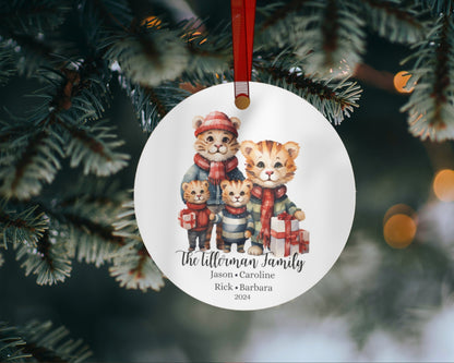 Personalized Family Of Four Christmas Ornament Gift For Family