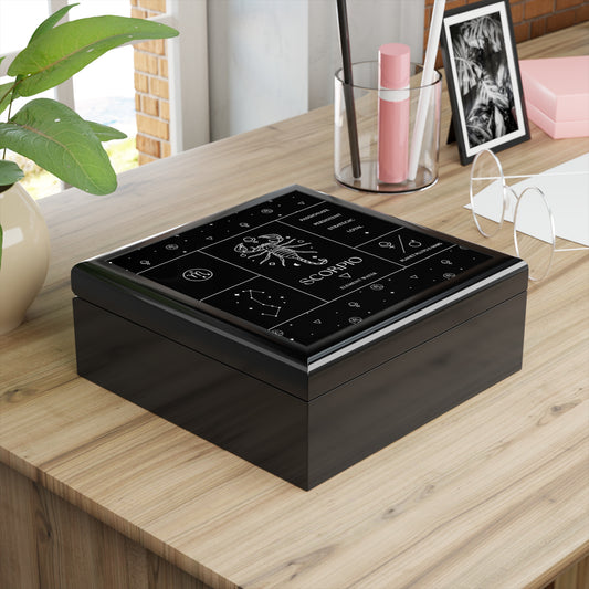 Scorpio Jewelry Organizer Keepsake Box