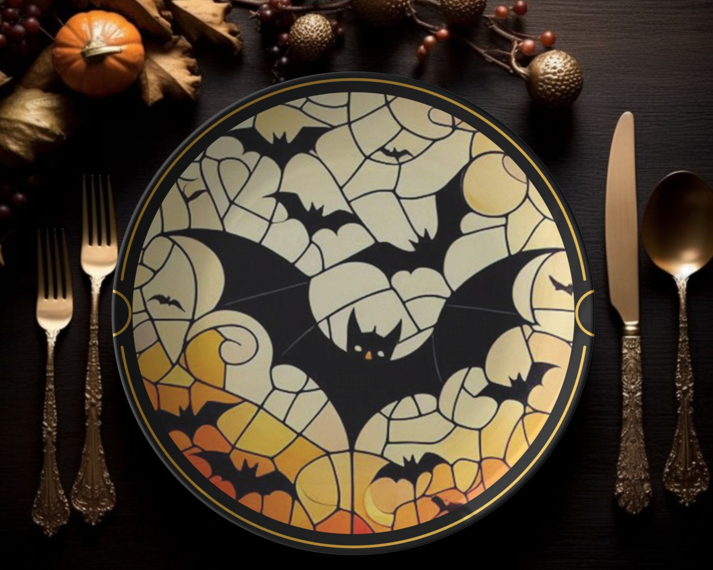 Halloween Bat Plate Halloween Bats Decor