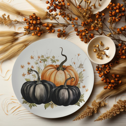 Bone China Cottagecore Kitchen Pumpkin Plates Rustic Plate