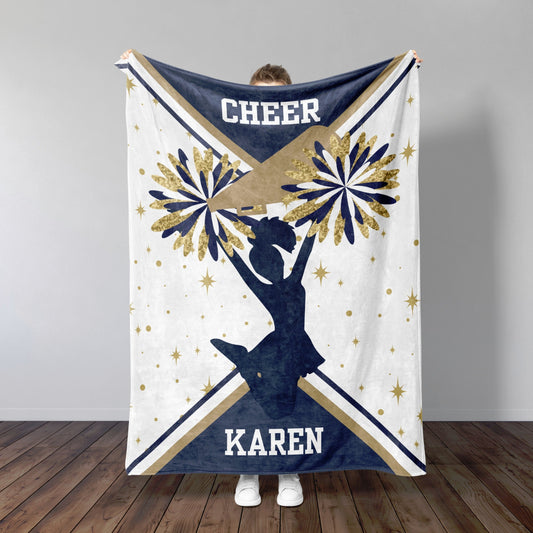 Personalized Cheerleader Blanket