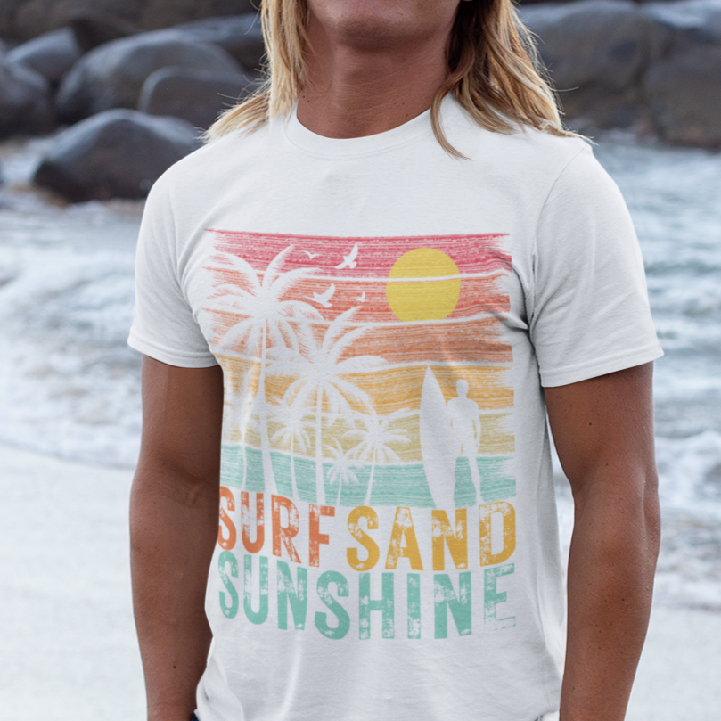 Surf Time Ss Tee-Nvy Heathr