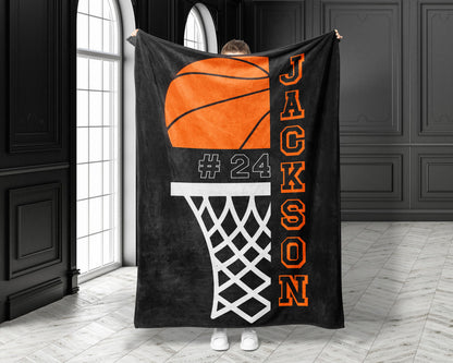 Custom Basketball Blanket Personalized Basketball Gift