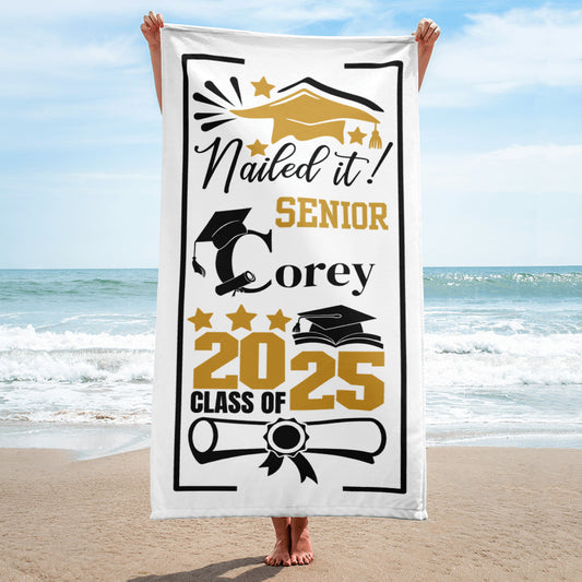 Personalized Beach Towel Custom Graduation Gifts