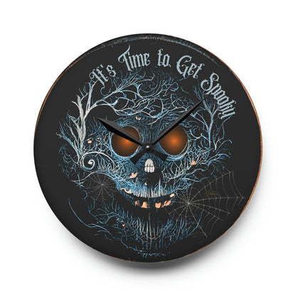 Creepy Halloween Hanging Decor Round Acrylic Wall Clock Halloween Horror Decor Scary Halloween Home Decor Creepy Halloween Party Decorations