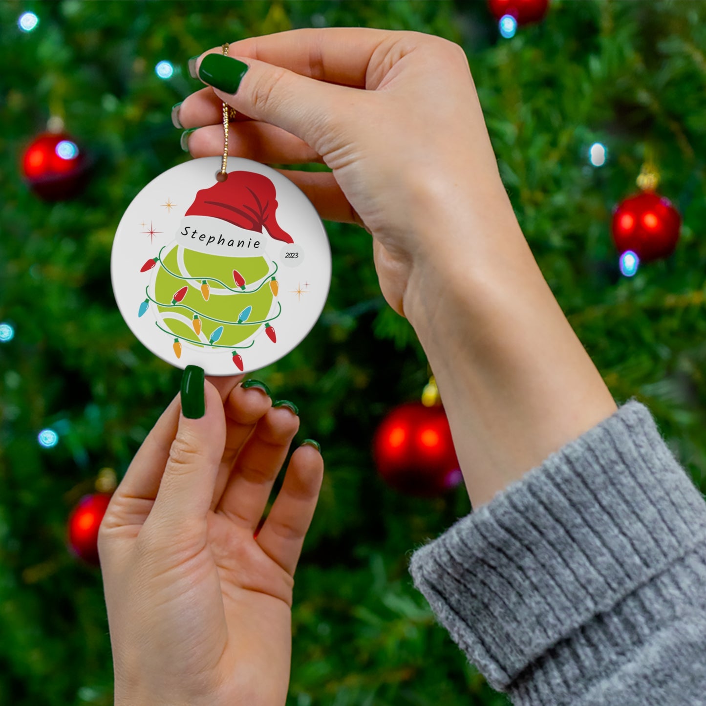 Personalized Tennis Ball Ornament