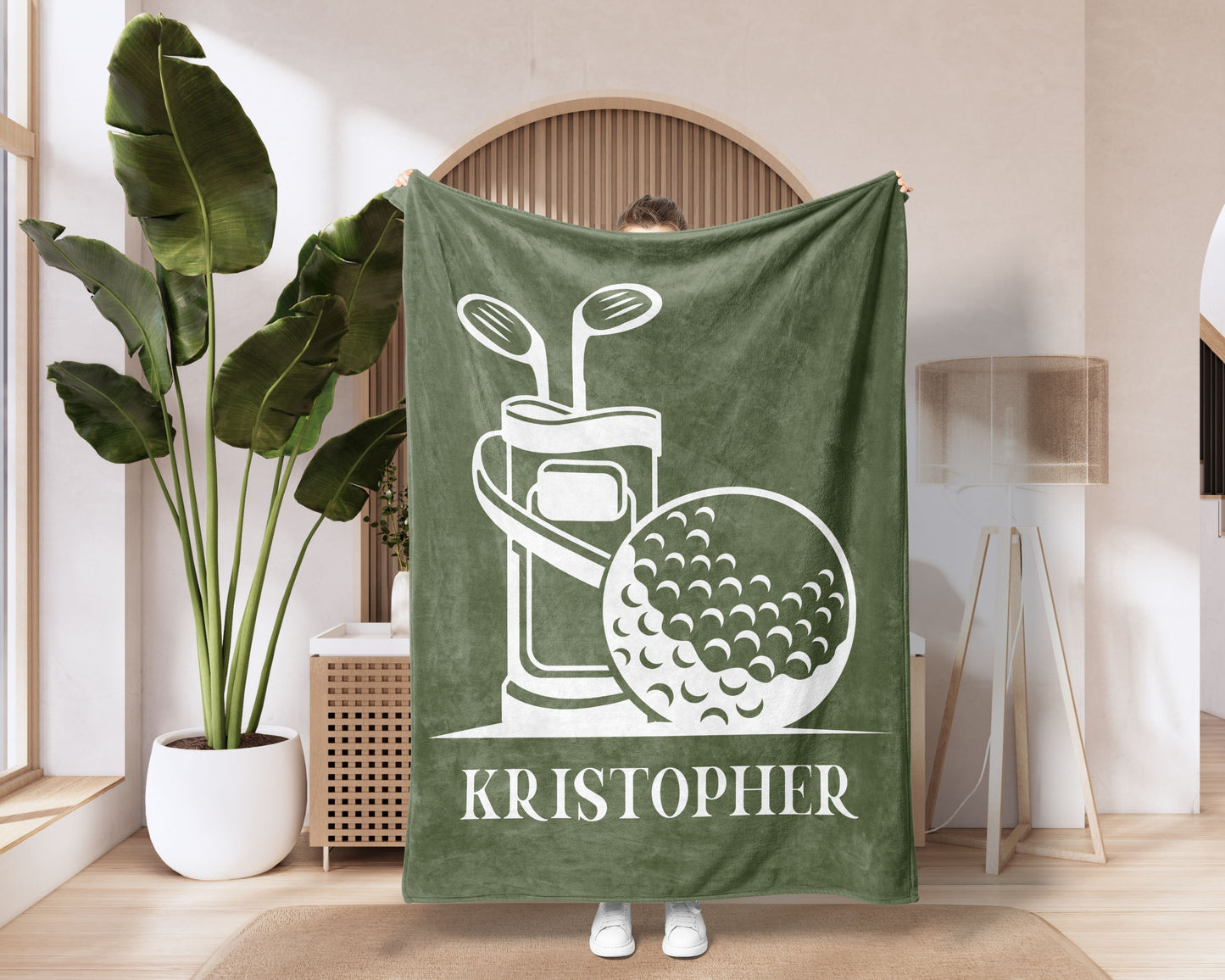 Personalized Golf Blanket Gift for Golfer