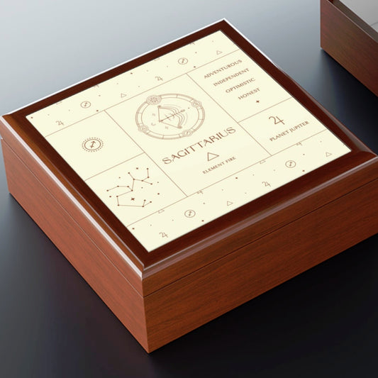 Sagittarius Jewelry Organizer Keepsake Box