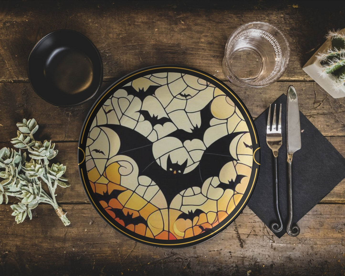 Halloween Bat Plate Halloween Bats Decor