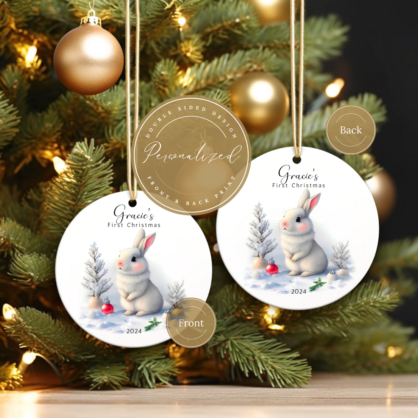 Baby First Christmas Ornament Personalized Keepsake