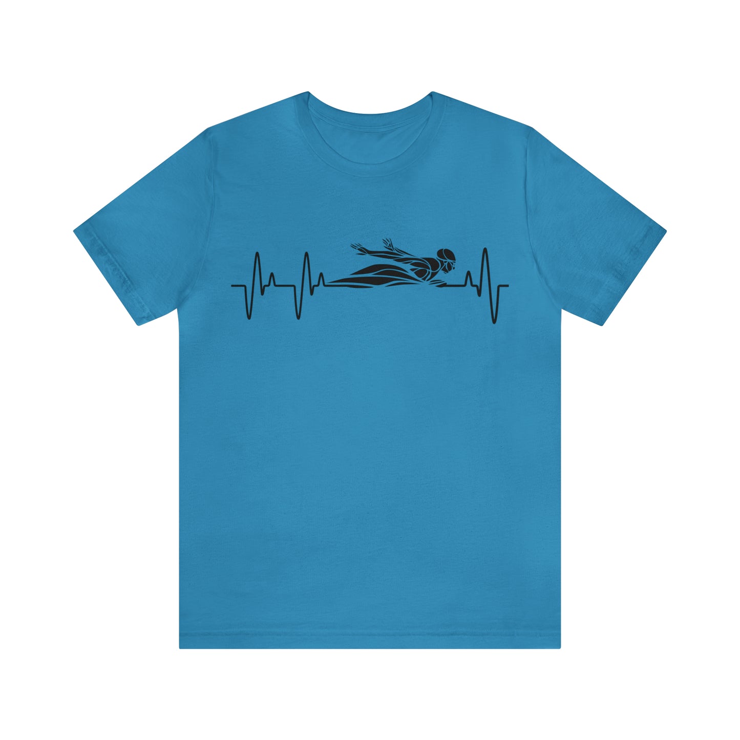 Swimming Heartbeat Shirt Swimmer T Shirt Gift for Swimming Coach Unisex Swimmer Tee Beach Vacation Shirt Swim Sport Shirt Gift For Swim Team