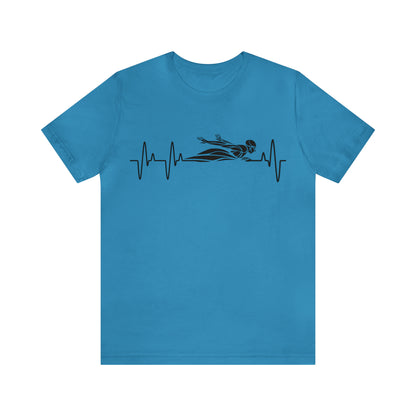 Swimming Heartbeat Shirt Swimmer T Shirt Gift for Swimming Coach Unisex Swimmer Tee Beach Vacation Shirt Swim Sport Shirt Gift For Swim Team