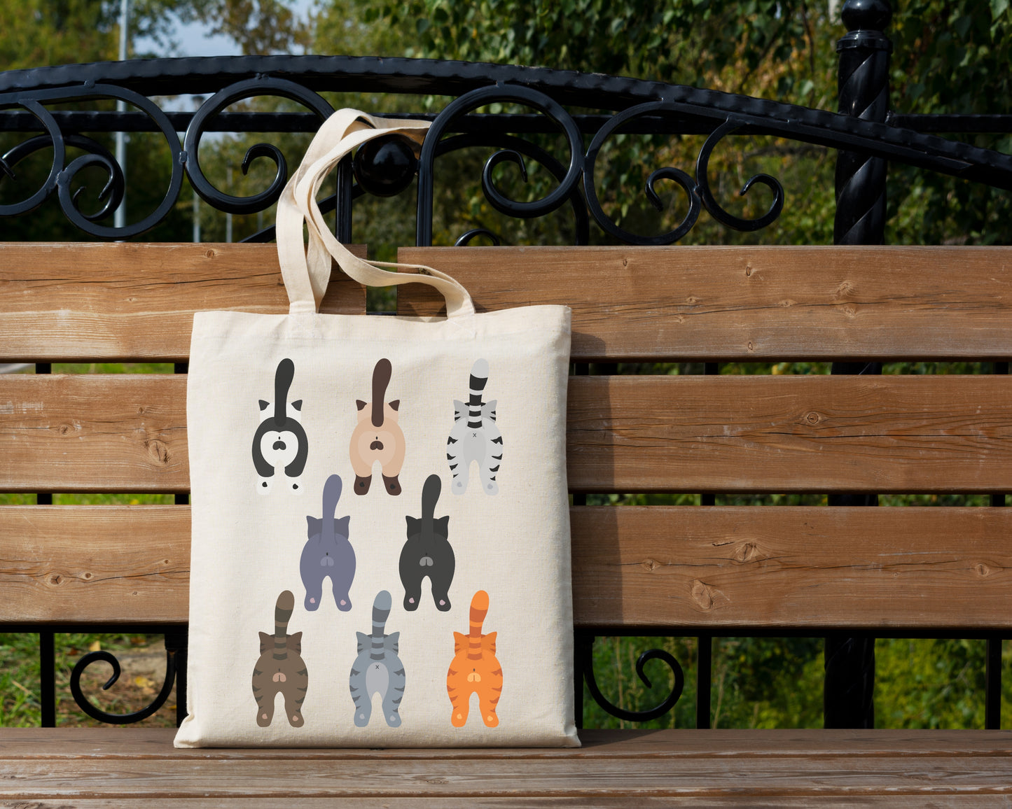 Funny Cat Canvas Tote Bag Cat Lover Gift Ideas