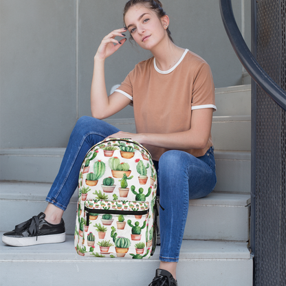 Cactus Backpack College Freshman Gift Cactus Book Bag Teacher Gift For School Cute Cactus Book Bag For Cactus Lover Back To School Gift