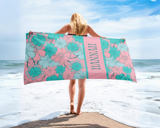 Custom Beach Towel Tropical Retro Beach Towel