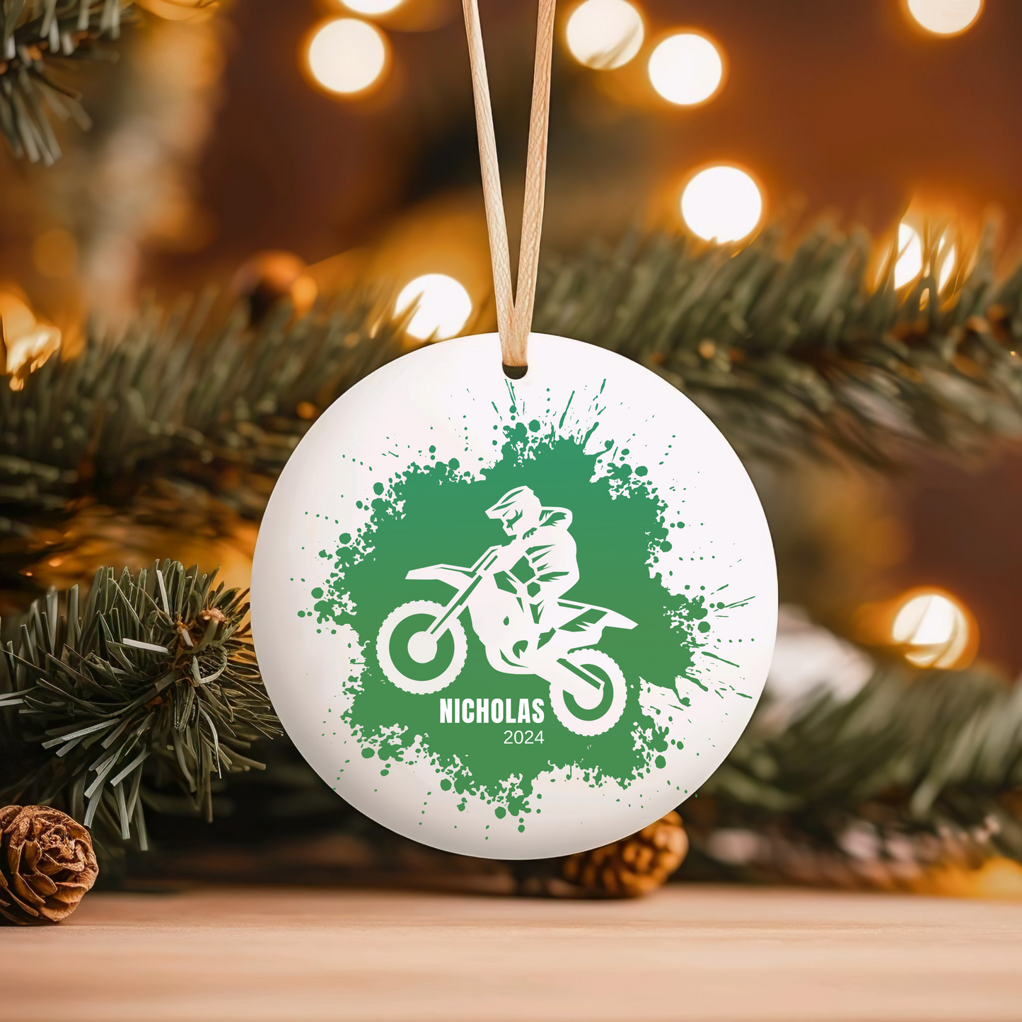 Personalized Dirtbike Christmas Ornament Dirt Bike Rider Gift Ideas