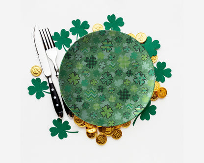 St Patricks Day Plastic Shamrock Plate