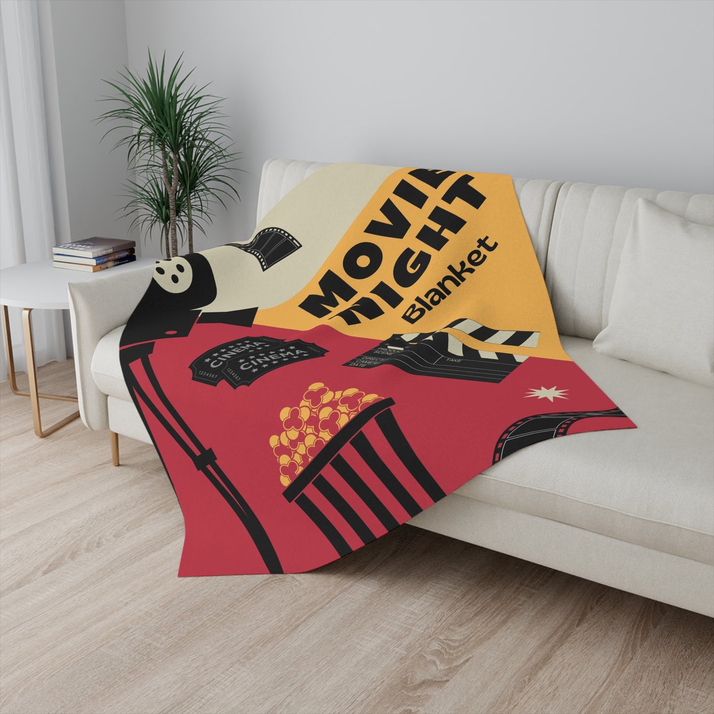 Personalized Movie Night Blanket Unique Retro Throw Blanket