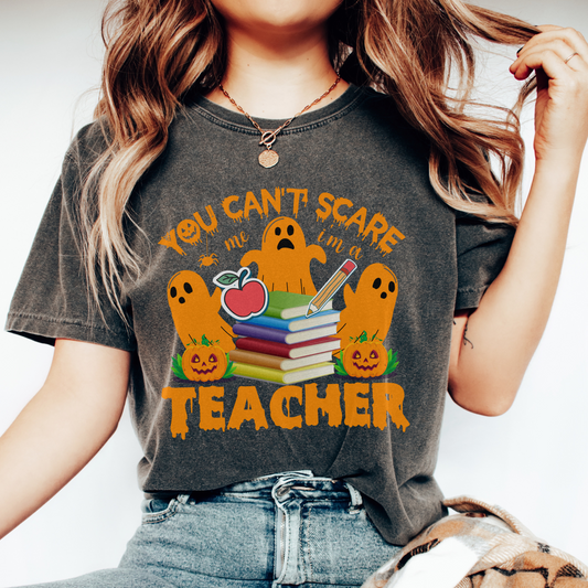 Halloween TShirt Comfort Colors Shirt For Teacher Retro Halloween T Shirt New Teacher Gift For Her Cute Halloween Tee Funny Halloween Shirt