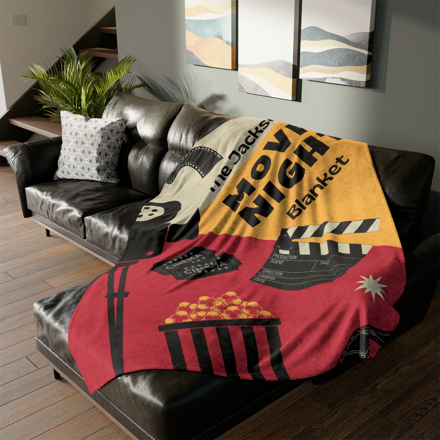 Personalized Movie Night Blanket Unique Retro Throw Blanket