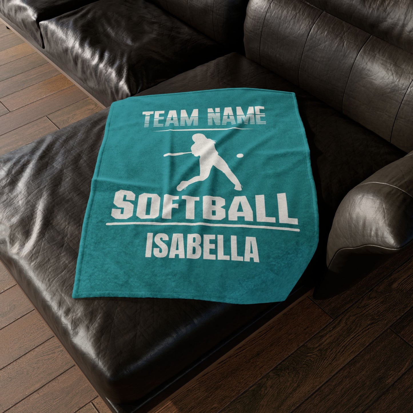 Personalized Softball Blanket Custom Softball Gifts