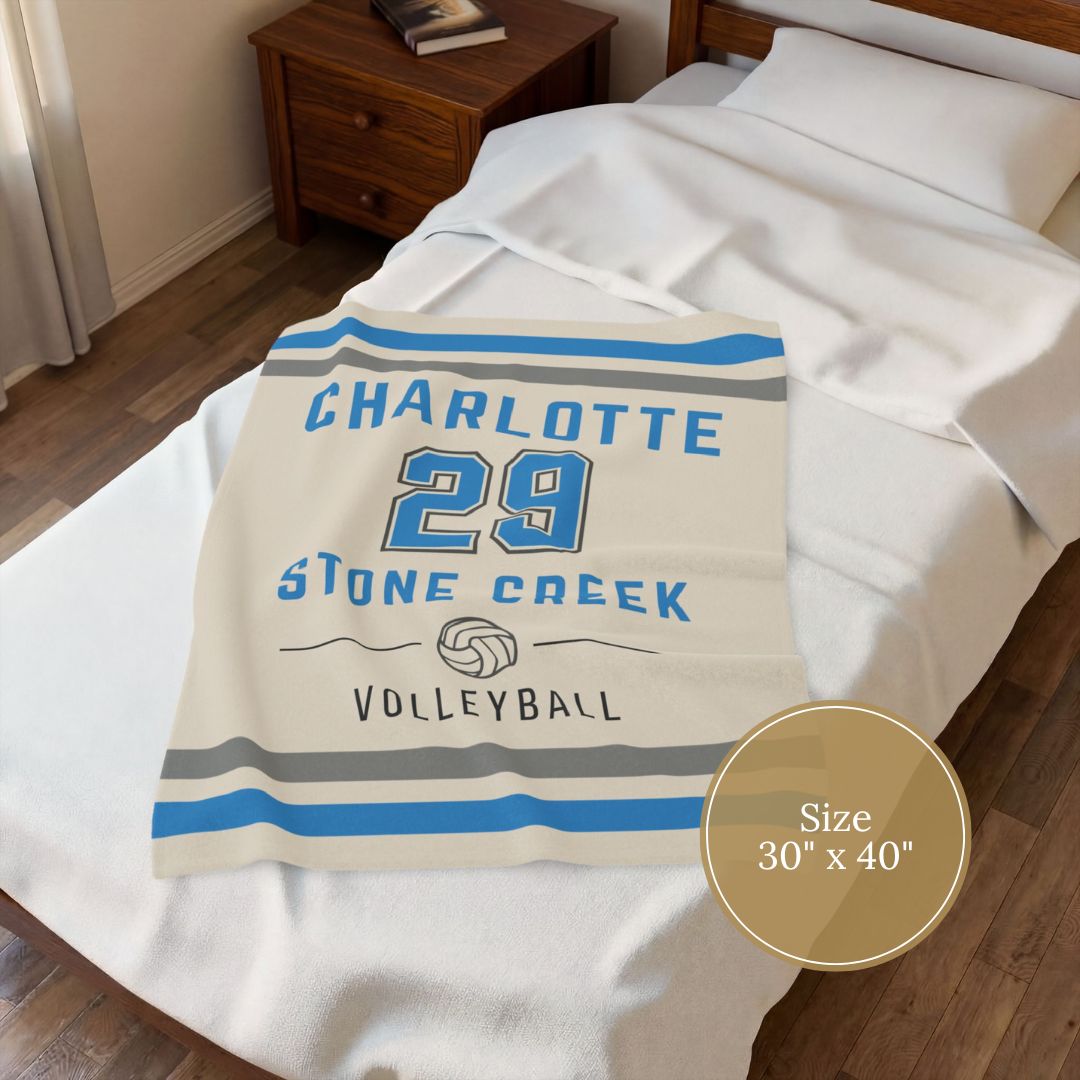 Personalized Volleyball Blanket