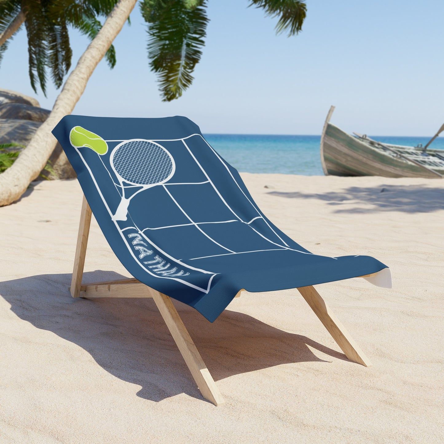 Personalized Tennis Beach Towel