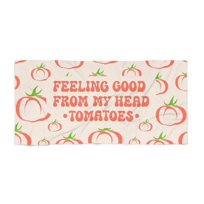 Unique Beach Towel Gift for Her Red Tomato Boho Summer Towel Beach Lover Gift Pool Towel Summer Vacation Towel Large Beach Towel