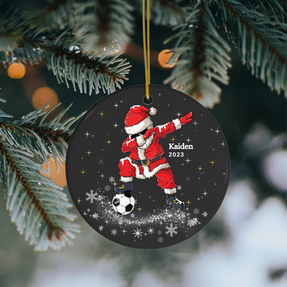 Personalized Soccer Christmas Ornament Customized Soccer Ornament