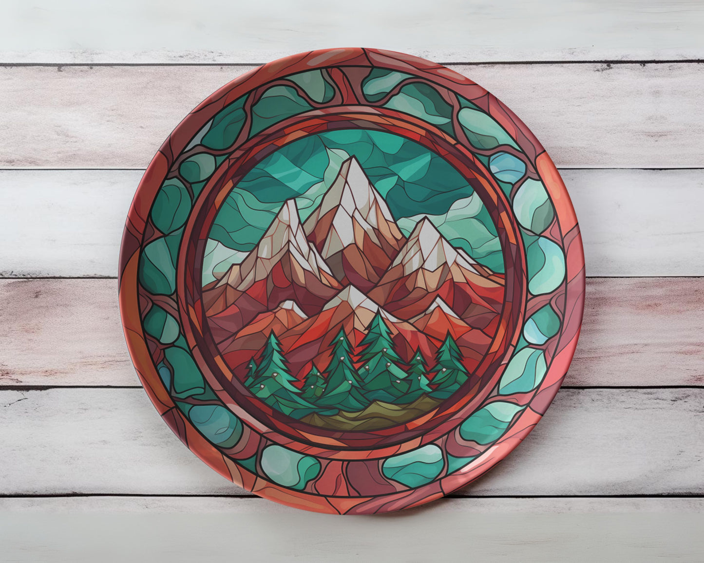 Rustic Fall Mountain Plastic Plates