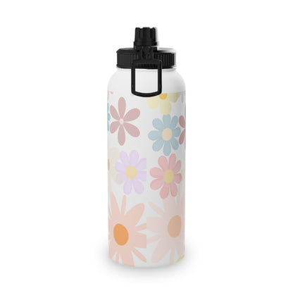 Stainless Steel Water Bottle Floral Water Bottle Gift for Her Pastel Summer Sports Bottle Travel Bottle Flowery Mom Gift Vacation Cup