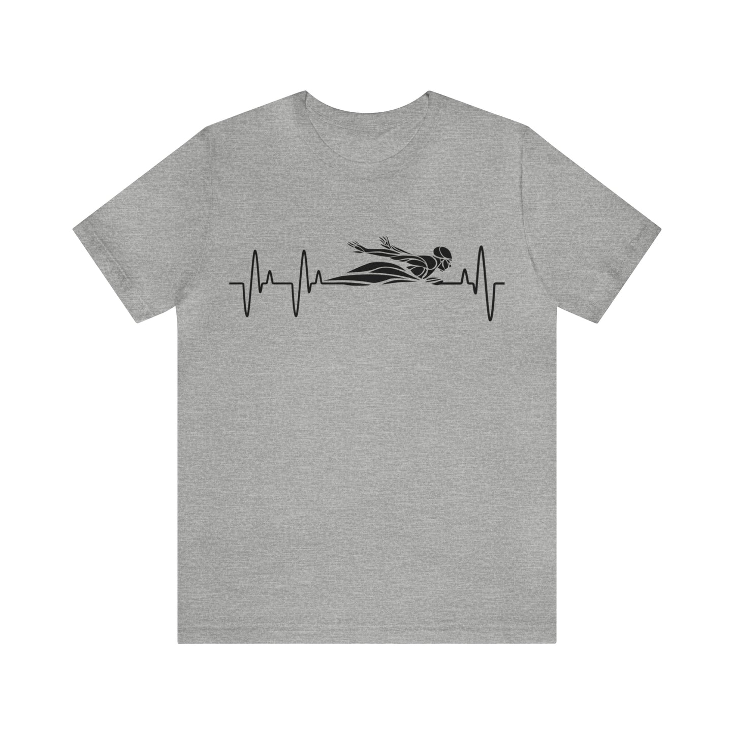 Swimming Heartbeat Shirt Swimmer T Shirt Gift for Swimming Coach Unisex Swimmer Tee Beach Vacation Shirt Swim Sport Shirt Gift For Swim Team