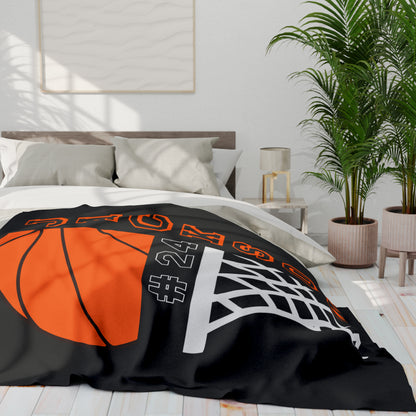 Custom Basketball Blanket Personalized Basketball Gift